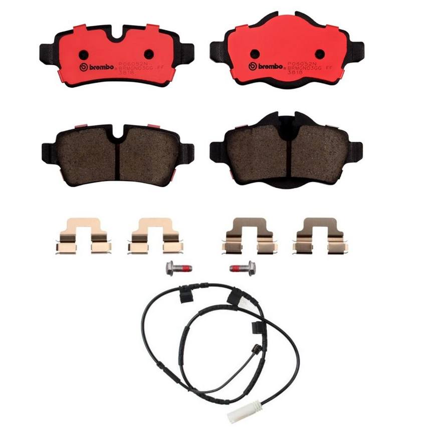 Brembo Brake Pad Kit Rear (Ceramic) (with Sensor) Brembo 2707393KIT